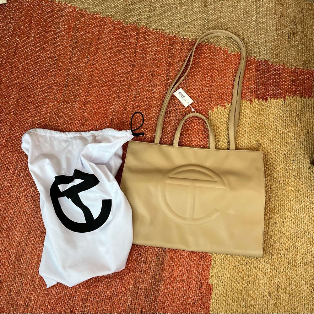 Large Cream Telfar Shopping Bag